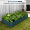 Large Oval Galvanized Raised Garden Bed Kit with Cover Zippered Screen Doors,Open Base Design,Thick Steel,Planter Box for Vegetables,Flowers - 2 of 4