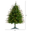 Nearly Natural 3-ft New England Pine Artificial Christmas Tree with 50 Clear Lights and 117 Bendable Branches - 2 of 4