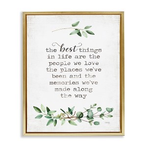 Stupell Industries Best Things In Life Sentiment Floating Frame Canvas Art - 1 of 4
