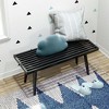 Max & Lily Entryway Bench, Wooden End of Bed Bench for Bedroom, Hallway, Porch, 41.25” - 2 of 4