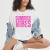 Simply Sage Market Summer Vibes Block Distressed Garment Dyed Tee - 2 of 4