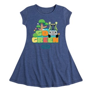 Girls' - Little Tikes - Go Green Fit & Flair Cap Sleeve Dress - 1 of 3