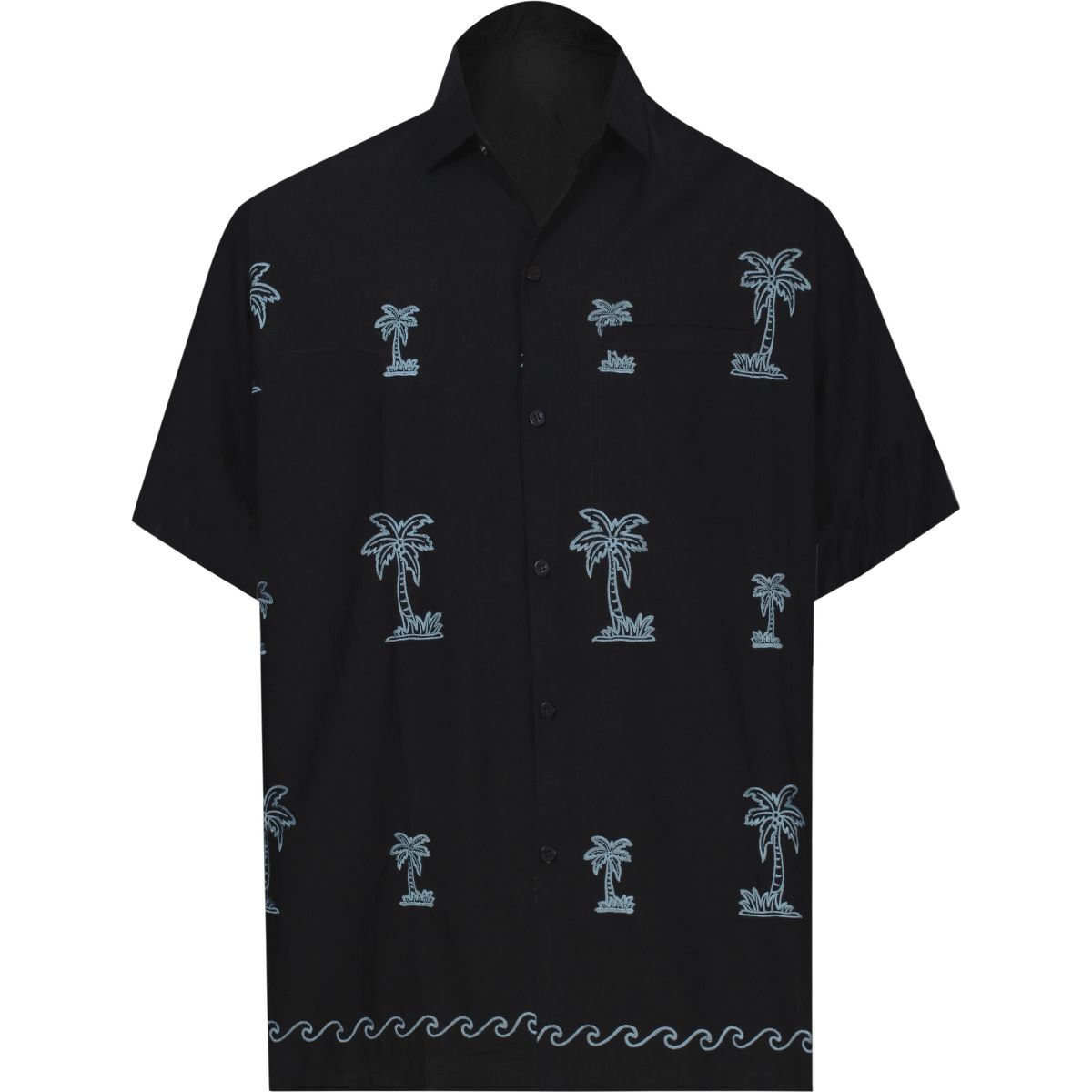 LA LEELA Men's Hawaiian Shirt Fashion Button Down Short Sleeves Holidays Aloha Party Casual Tops Summer Beaches Shirts for Mens M Space Dye_AE4