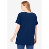 Woman Within Plus Size Americana Kangaroo Pocket Tee - 3 of 4