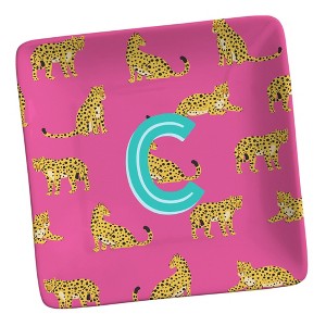 Personalization Mall Animal Print Initial Personalized Ring Dish Cheetah - 1 of 2