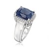 Ross-Simons 4.50 Carat Sapphire and .20 ct. t.w. White Topaz Ring in Sterling Silver - 3 of 4