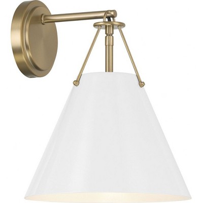 Crystorama Lighting Xavier 1 - Light Sconce in  Vibrant Gold/White