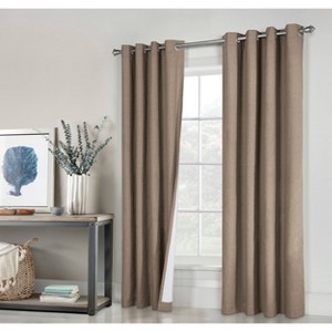 Set of 2 Suprema Grommet Top Blackout Curtain Panels - Thermaplus - 1 of 4