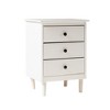 Gulches White Nightstand - Elegant 3-Drawer Storage Solution - 2 of 4