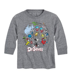 Boys' - Dr. Seuss - The Cat In The Hat and Friends Book Characters Long Sleeve Graphic T-Shirt - 1 of 4