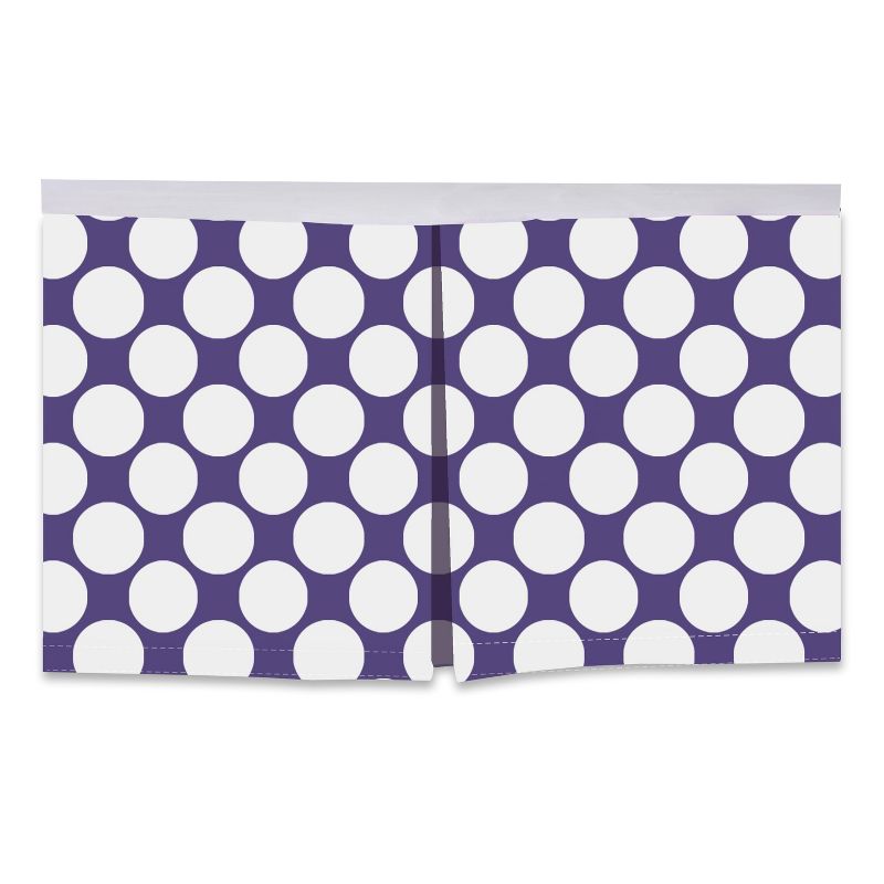 Bacati - Large Dots Crib/Toddler Bed Skirt - Purple, 3 of 5