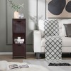 Costway Bathroom Floor Cabinet Side Wooden Storage Organizer with  Removable Drawers Brown/Black/Grey/White - 2 of 4