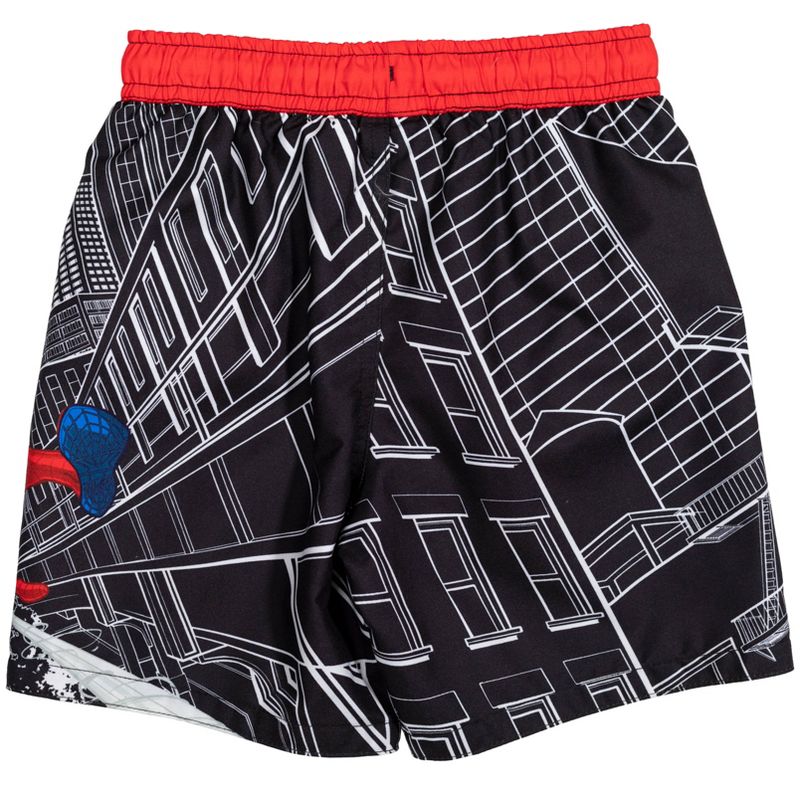 Marvel Spider-Man Avengers Spidey and His Amazing Friends UPF 50+ Swim Trunks Toddler to Big Kid, 2 of 5