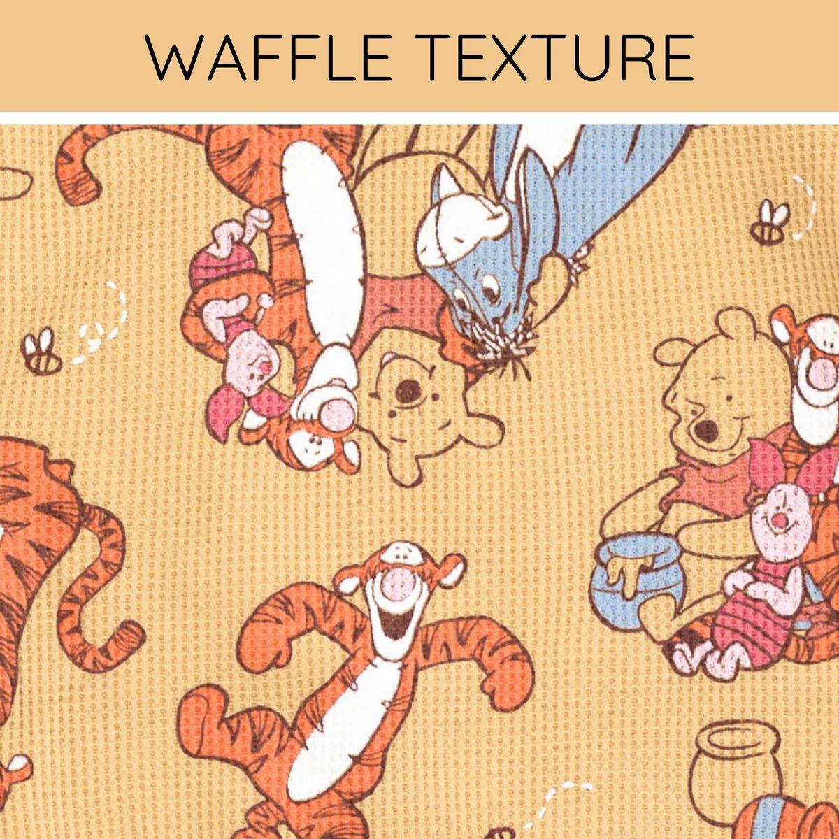 Disney Winnie the Pooh Waffle Knit Sweatshirt Pants Outfit Set Newborn to Infant - thumbnail 5