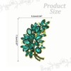 Unique Bargains Women's Flower Leaf Rhinestone Vintage Brooch Pin - 2 of 4