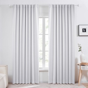 Deconovo Room Darkening Curtains 2 Panels Back Tab Rod Pocket Style - 1 of 4