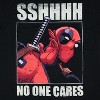 Seven Times Six Marvel Comics Deadpool SSHHHH No One Cares Mens Adult Short Sleeve Tee Black - 2 of 3
