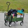 SEVOBAL Utility Storage Cart Foldable Black Beach Trolley, For Garden Procurement All-Rounder For Beach Camping, Red, 37.00"*20.00"*45.00" - 2 of 4