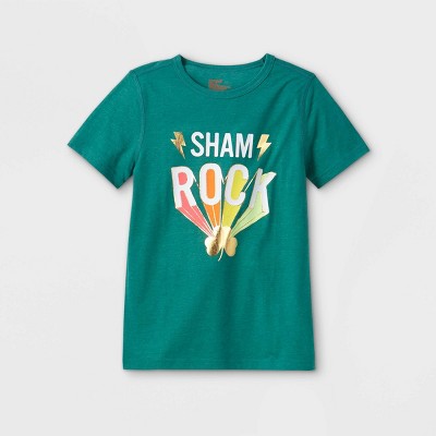Boys' Adaptive Printed Short Sleeve T-Shirt - Cat & Jack™ Dark Green
