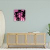 Stupell Industries Pink Tropical Sunset Palm Trees Black Framed Giclee Art - 2 of 4