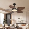 Chic Crate 52" Tropical Palm Leaf Ceiling Fan with Light & Remote – Outdoor/Indoor Palm Blade Fan - 2 of 4