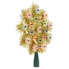 Northlight 8" Lighted Gold Retro Tinsel Snowflake Christmas Tree Topper - Multi Lights - image 3 of 4