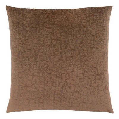 TopComfy Support Pillow Decorative Throw Pillow with Plush Velvet Fabric for Sofa or Bed Use, Brown, 17"*17"*2"