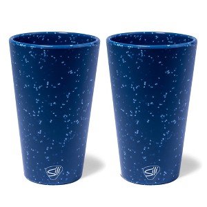 Silipint: Silicone Pint Glasses: 2 Pack Speckled Blue - 16oz Unbreakable Cups - 1 of 4