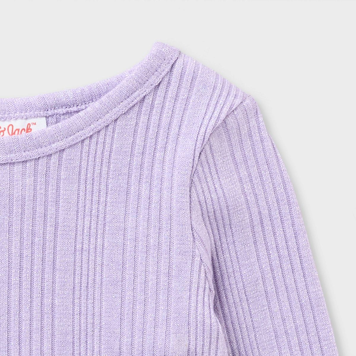 Baby & Toddler Girls' Solid Ribbed Long Sleeve T-Shirt - Cat & Jack™ - thumbnail 3