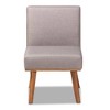 Baxton Studio Odessa Mid-Century Modern Fabric Upholstered Wood Dining Chair Walnut/Brown: Polyester, Armless Design, Spot Clean - 2 of 4