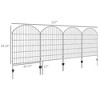 Aghana Digitals 4-Panel Steel Garden Fence: Decorative Grids for Animal Barrier, Flower Edging & - 3 of 4