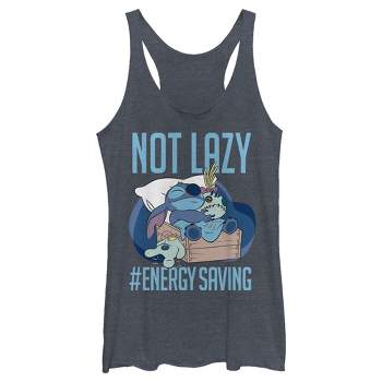 Boy's Lilo & Stitch Not Lazy, Saving Energy T-shirt - Navy Blue - Large ...