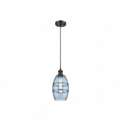 Vaz - 1 Light Cord Hung Mini Pendant In Industrial Style-8.13 Inches Tall and 5.88 Inches Wide