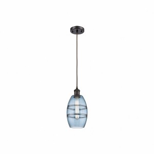 Vaz - 1 Light Cord Hung Mini Pendant In Industrial Style-8.13 Inches Tall and 5.88 Inches Wide - 1 of 1