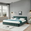 King Size Upholstered Platform Bed with Four Drawers, Headboard and Solid Frame - 4 of 4