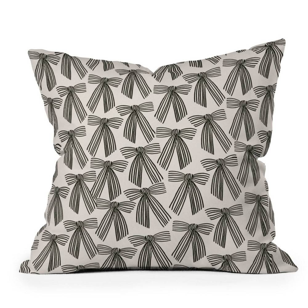 Photos - Pillow Deny Designs 18"x18" Thirtyone Illustrations Bows Square Indoor Throw 