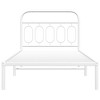 vidaXL Metal Bed Frame without Mattress with Headboard White 39.4"x78.7" - 4 of 4