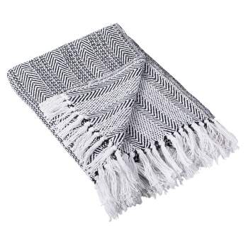 50"x60" Herringbone Striped Throw Blanket - Design Imports