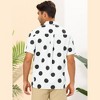 Lars Amadeus Men's Beach Polka Dots Printed Button Down Short Sleeves Casual Shirts - 3 of 4