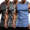 COOFANDY Men's 3 Pack Workout Tank Tops Sleeveless Gym Shirts Bodybuilding Fitness Muscle Tee Shirts - 4 of 4