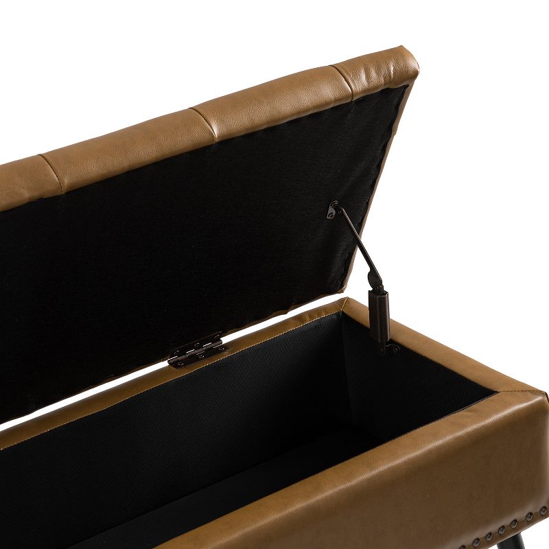 Arnold  Upholstered Flip Top Storage Bench with Tufted Design  | ARTFUL LIVING DESIGN, 5 of 10