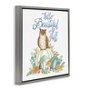 Stupell Industries Beautiful Fall with Owl Black Floater Framed Canvas Wall Art - 3 of 4