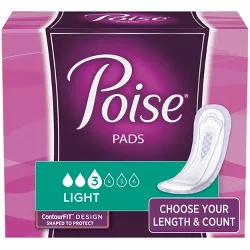 Poise Postpartum Incontinence Bladder Control Pads for Women - Light Absorbency