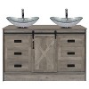 ELECWISH Bathroom Vanities, 48'' Barn Door Farmhouse Bathroom Vanity Cabinet with 6 Drawers, Standing Bathroom Vanity Set - 2 of 4