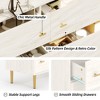 Whizmax Farmhouse Drawer Dresser w/ Bar Handles - Rustic Wood Storage for Bedroom, Living Room, White - 4 of 4
