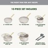 GreenPan Nova Gallery 10pc Stainless Steel and Ceramic Nonstick Champagne Handle Cookware Set - 4 of 4