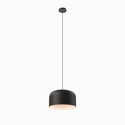 Contemporary Black Bowl LED Pendant Light for Indoor/Outdoor