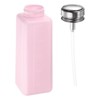 Unique Bargains Alcohol Liquid Nail Polish Remover Press Pumping Dispenser Empty Bottle 2 Pcs Pink 500ML - 3 of 4