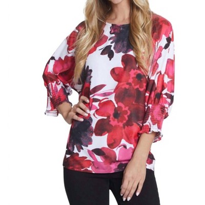 Women's Dolman Sleeve Floral Top - Multiples