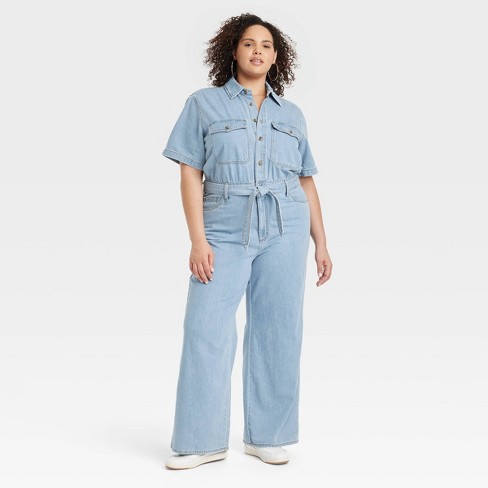 Loren Denim Jumpsuit - Light Wash